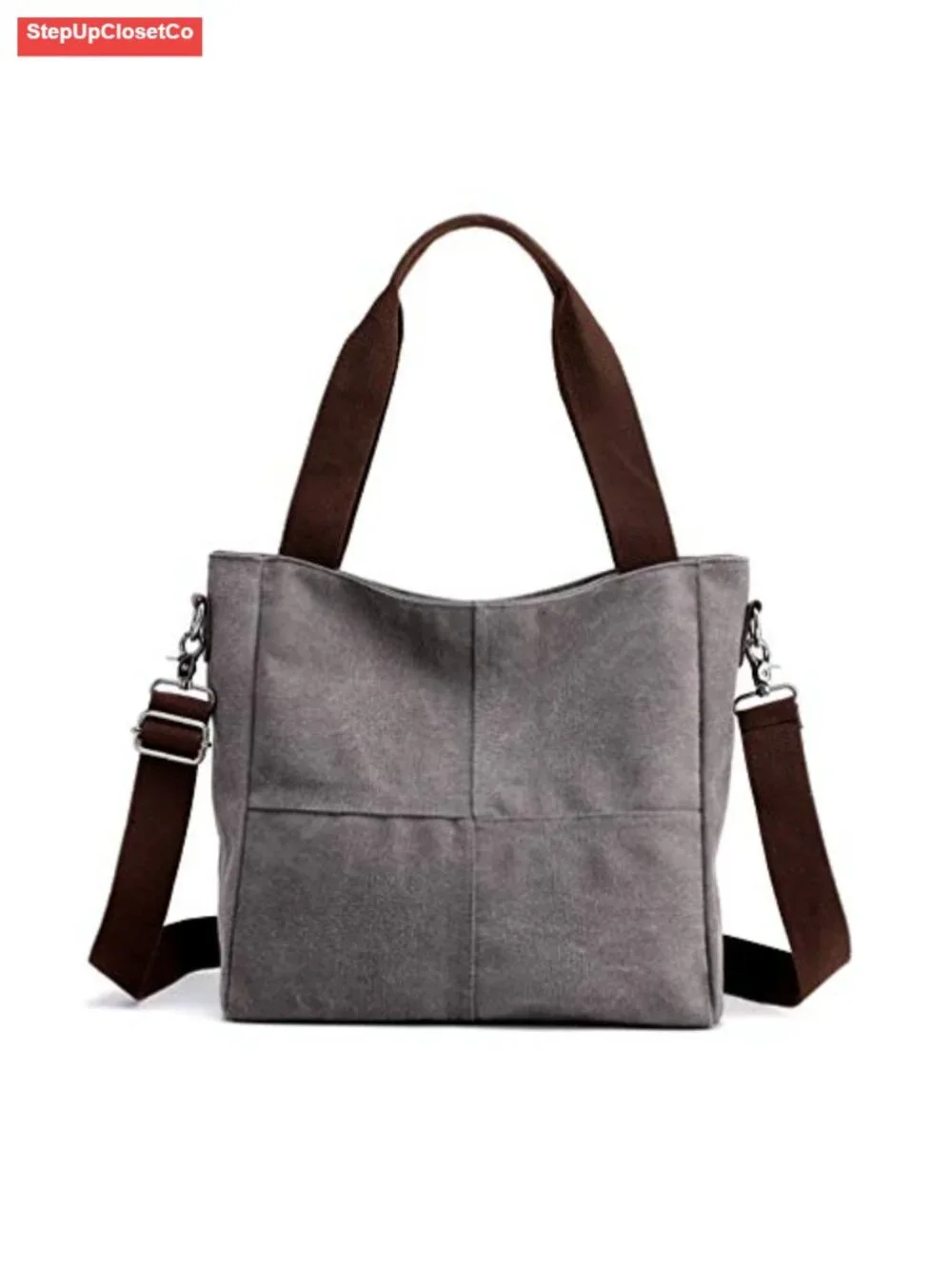 Women's Canvas Tote Bag Satchel Shoulder Crossbody Work Travel Purse